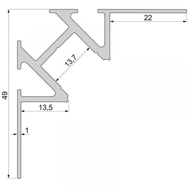 Fliesen-Profil Ecke innen EV-01-12