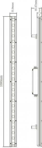 Boden- / Wand- / Deckenleuchte, Wallwasher Caph, 24V DC, Leistung / Leistungsaufnahme: 60,00 W / 60,