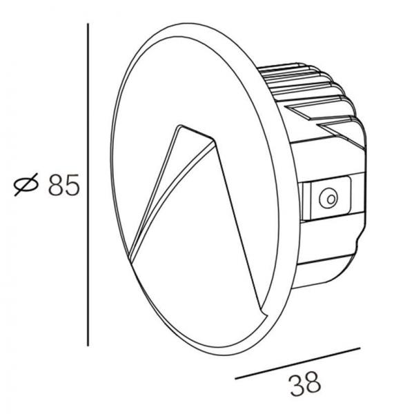 Abdeckung silber grau rund für Light Base COB Indoor (563000)