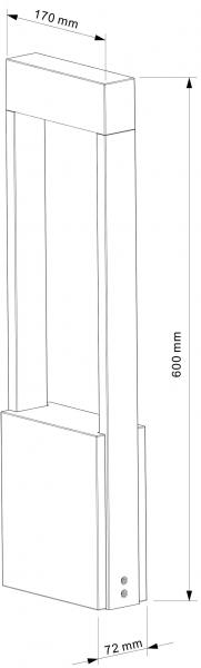 Stehleuchte, Chertan 600, 100-277V AC/50-60Hz, Leistung / Leistungsaufnahme: 12,00 W / 13,00 W