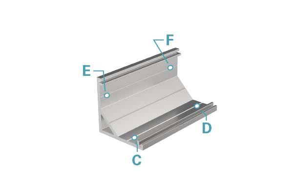 Eck-Profil AV-03-12 für 12 - 13,3 mm LED Stripes, Weiß, eloxiert, 3000 mm