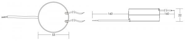 Deko-Light Netzgerät, ROUND, CC, RS700mA/8W, stromkonstant, 100-240V AC/50-60Hz, 6-12V DC, 700 mA, 4