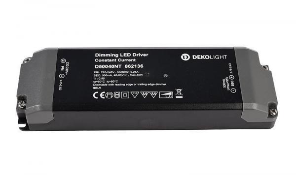 Deko-Light Netzgerät, BASIC, DIM, CC, D50040NT/40W, stromkonstant, dimmbar: Phasenan-/abschnitt, 220