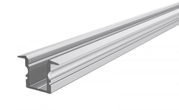 T-Profil hoch ET-02-08 für 8 - 9,3 mm LED Stripes, Silber-matt, eloxiert, 3000 mm