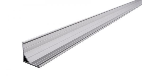 Eck-Profil AV-03-12 für 12 - 13,3 mm LED Stripes, Silber-matt, eloxiert, 1000 mm