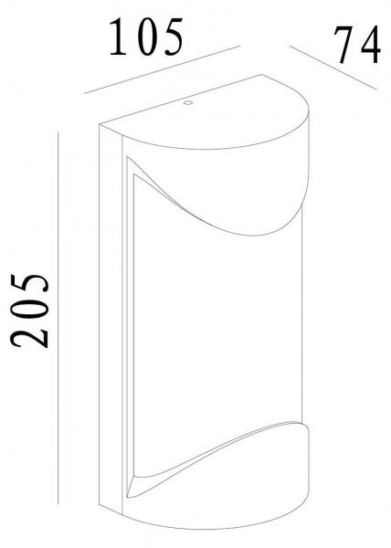 Zubehör, Abdeckung für Leuchte Grumium rund I, Länge: 105 mm, Breite: 73 mm, Höhe: 205 mm