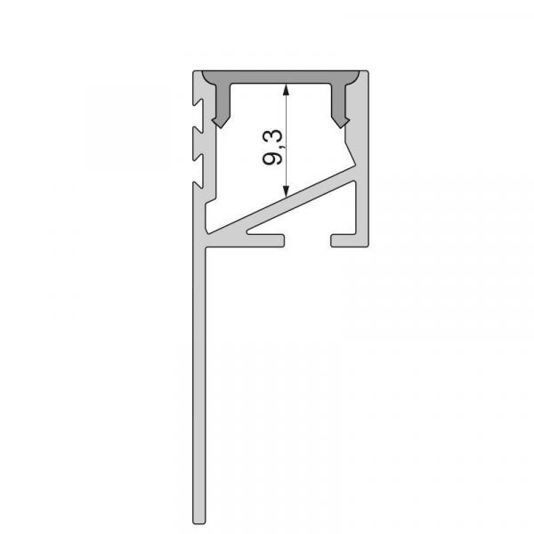 Fliesen-Profil Abschluss EA-03-12 für bis 12 mm LED Stripe, Silber, eloxiert, 3000 mm