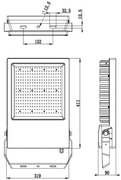 Boden- / Wand- / Deckenleuchte, Atik, 100-240V AC/50-60Hz, Leistung / Leistungsaufnahme: 300,00 W /