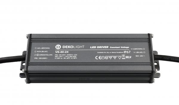 Deko-Light Netzgerät, IP, CV, V6-40-24, spannungskonstant, 100-240V AC/50-60Hz, 24V DC, 500 mA, 0-16