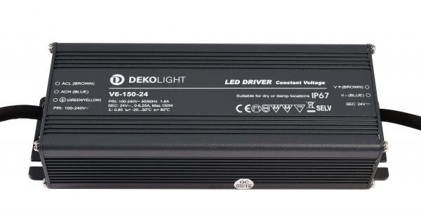 Deko-Light Netzgerät, IP, CV, V6-150-24, spannungskonstant, 100-240V AC/50-60Hz, 24V DC, 1800 mA, 0-