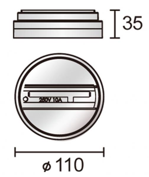 D Line Aufbau-Adapter für Leuchten