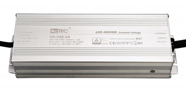 Deko-Light Netzgerät, IP, CV, V6-320-24, spannungskonstant, 100-240V AC/50-60Hz, 24V DC, 0-13340 mA,