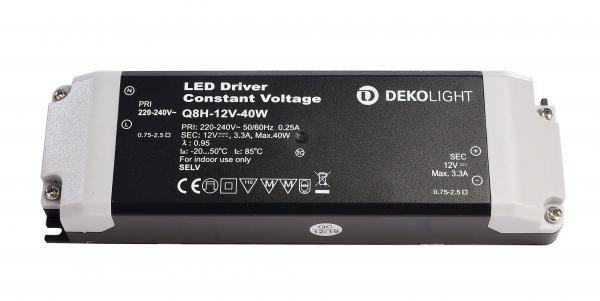 Deko-Light Netzgerät, BASIC, CV, Q8H-12-40W, spannungskonstant, 220-240V AC/50-60Hz, 12V DC, 0-3300