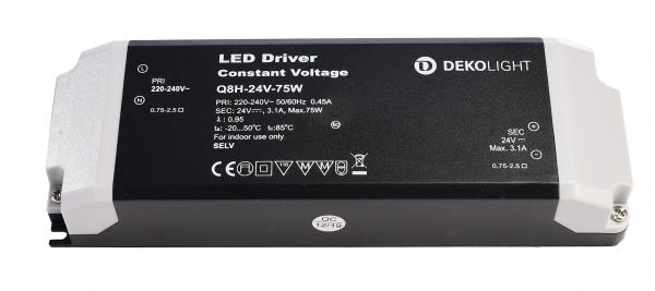 Deko-Light Netzgerät, BASIC, CV, Q8H-24-75W, spannungskonstant, 220-240V AC/50-60Hz, 24V DC, 0-3100