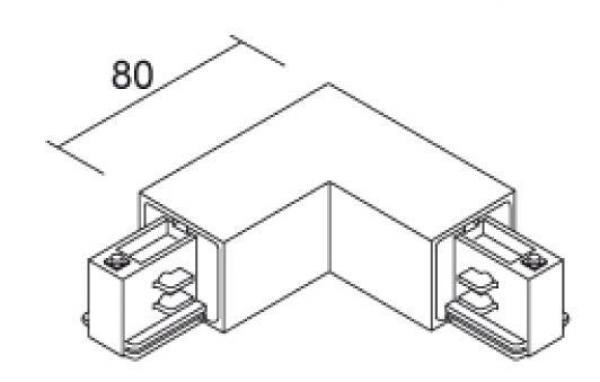 Eckverbinder 90° quadratisch mit Einspeisemöglichkeit innen